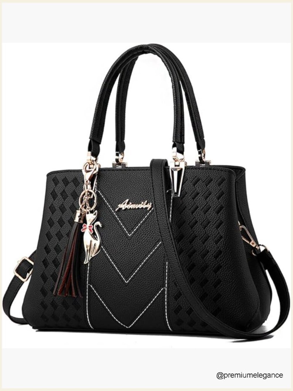 Designer Satchel Messenger Shoulder Bag Tote PU Leather Crossbody